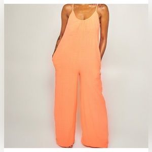 NWOT ADORA ORANGE JUMPSUIT (S)